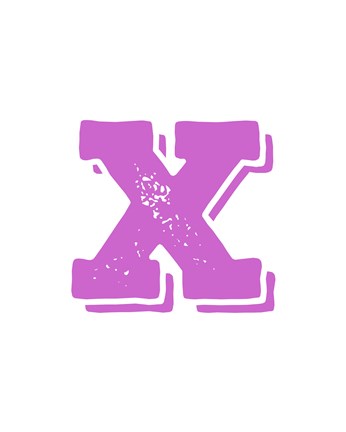 Framed X in Pink Print