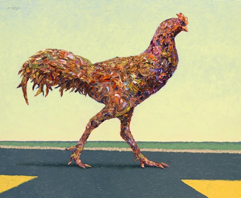 Framed Head-on Chicken Print