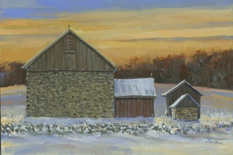 Framed Whisky Run Sunset Print