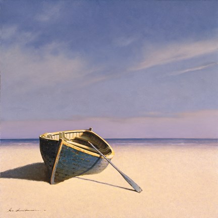 Framed Beached Boat 1 Print