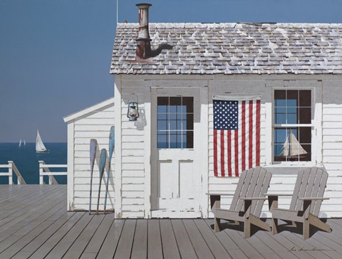Framed Dockside Flag Print
