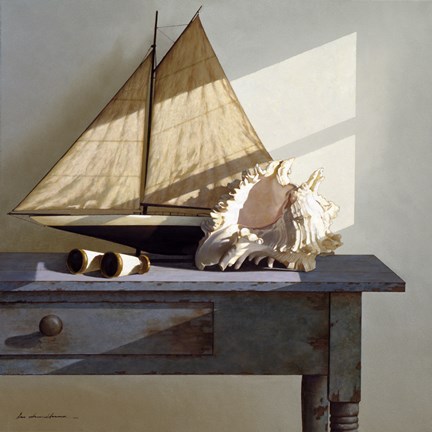 Framed Shell &amp; Sail Print