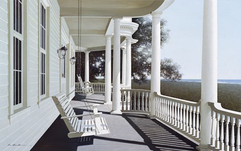 Framed Gaslights Print