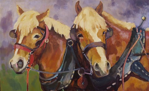 Framed Two Hearts one Hitch Print