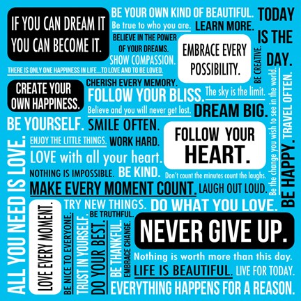 Framed Never Give Up 5 Print