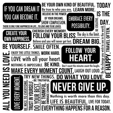 Framed Never Give Up 6 Print