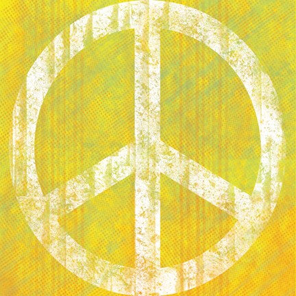 Framed Yellow Peace Print