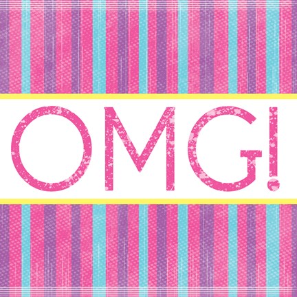 Framed OMG Stripes Print