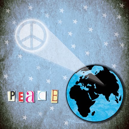 Framed Peace Earth Print