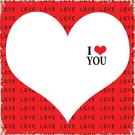 Framed I Love You Print