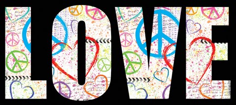 Framed Love Graffiti - Color Print