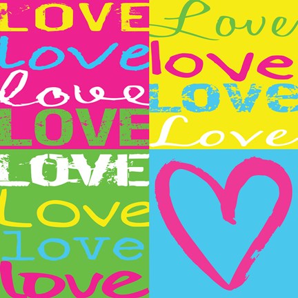 Framed Love Squares Print