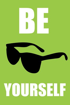 Framed Be Yourself - Green Print