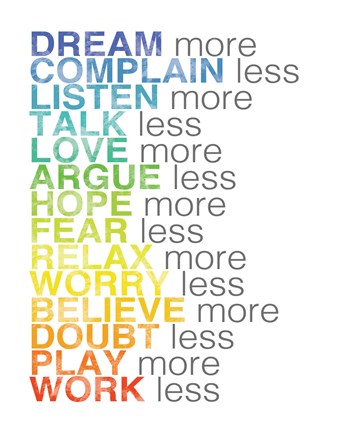 Framed Rules to Live By 1 Print