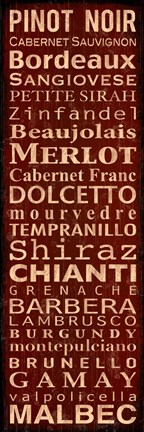 Framed Pnot Noir - Red Print