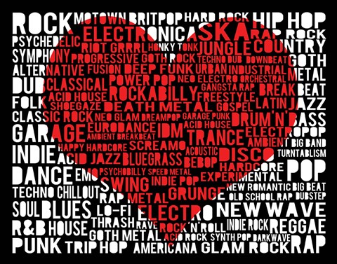 Framed Music - New Wave 1 Print