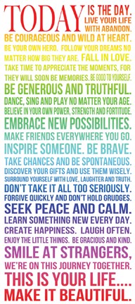 Framed Today is the Day 3 Print