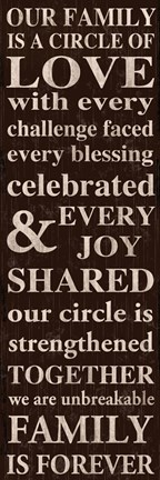 Framed Our Family 1 Print