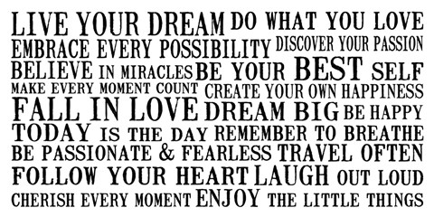 Framed Live Your Dream 5 Print