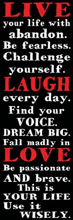 Framed Live Laugh Love 1 Print