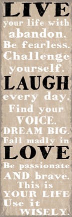 Framed Live Laugh Love 2 Print