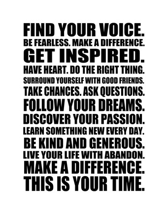 Framed Find Your Voice 1 Print