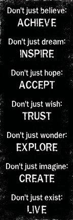 Framed Achieve Inspire Accept 1 Print