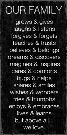 Framed Our Family 5 Print