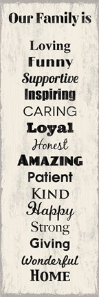 Framed Our Family 7 Print