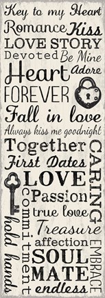 Framed Key to My Heart 1 Print