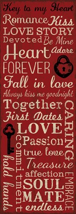 Framed Key to My Heart 2 Print