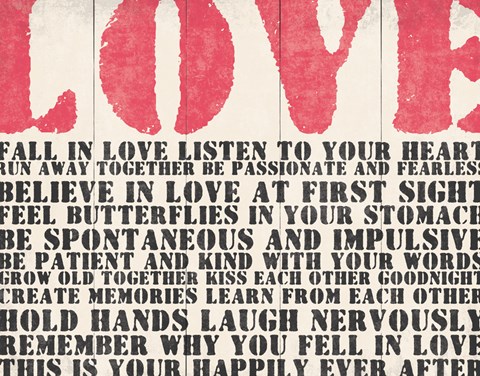 Framed Fall In Love Print