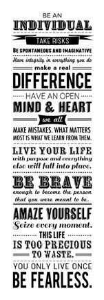 Framed Be an Individual Print