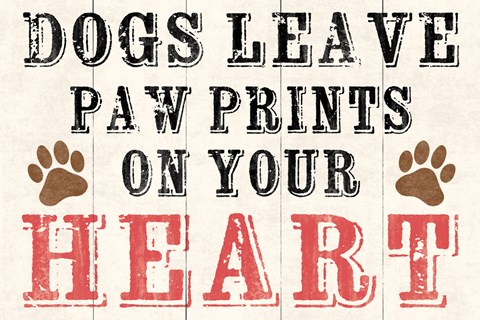 Framed Dogs Leave Paw Prints 2 Print