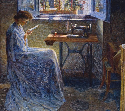 Framed Seamstress&#39;s Novel Print