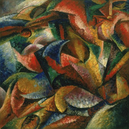 Framed Dynamism of a Human Body 1909 Print