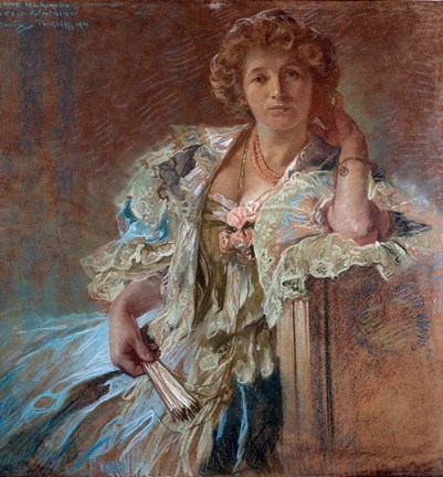 Framed Portrait of Berthe Lalande, 1904 Print