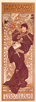 Framed Lorenzaccio, Theatre de la Renaissance, Paris 1906 Print