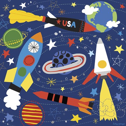 Framed Space Explorer II Print