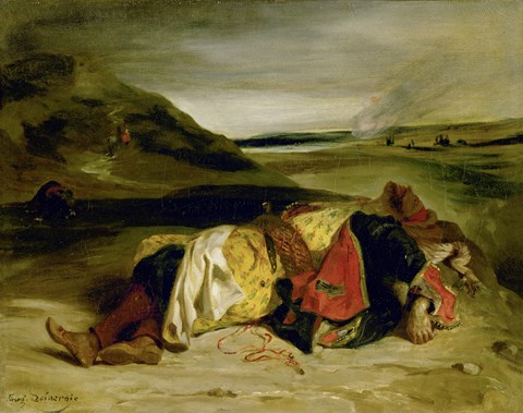 Framed Death of Hassan, 1825 Print