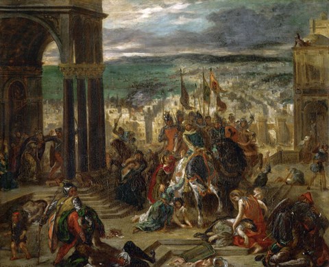 Framed Constantinople Taken by the Crusaders, 1204 Print