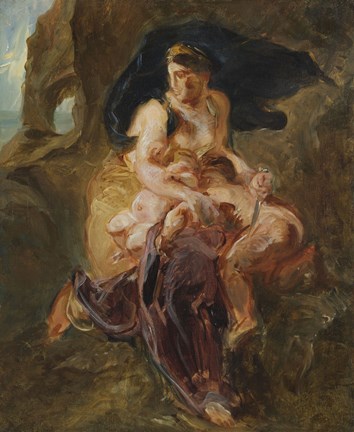 Framed Medea about to Kill her Children Print