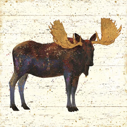 Framed Golden Nature I Print