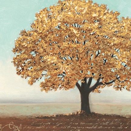 Framed Gold Reflections I Print