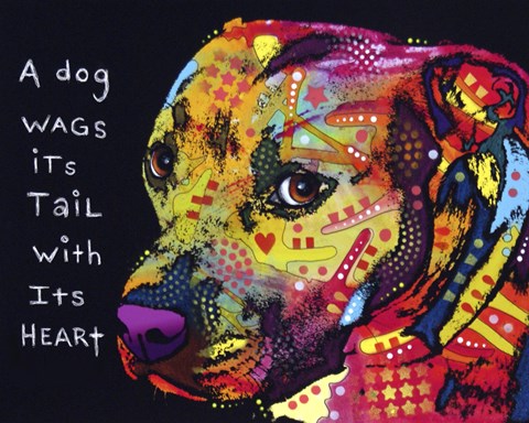 Framed Gratitude Pitbull Print