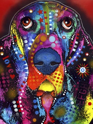 Framed Basset 2 Print