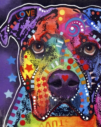 Framed American Bulldog 3 Print