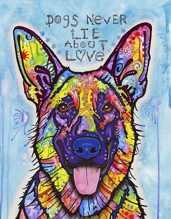 Framed Dogs Never Lie Print
