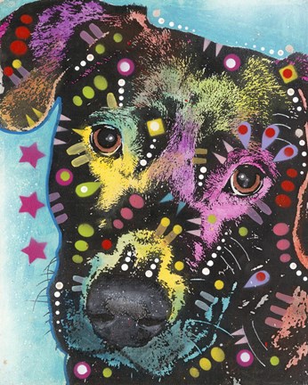 Framed Super Star Dog Print