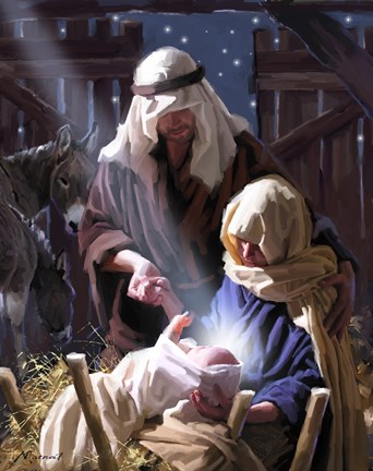 Framed Joseph And Mary Print